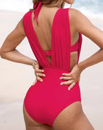Fato de Banho Luxe Shaping com Decote V Profundo