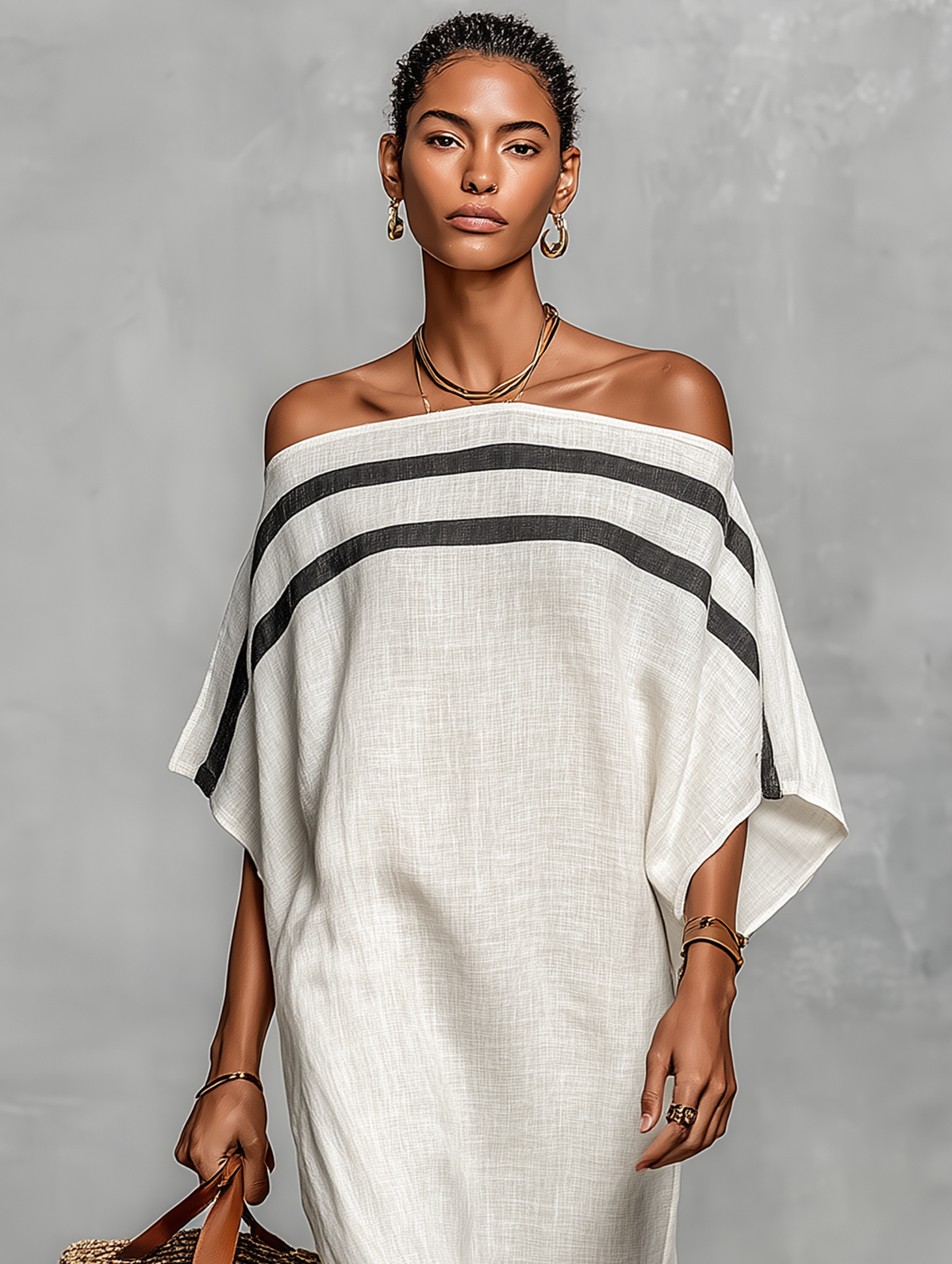 Vestido Maxi Minimalista em Linho