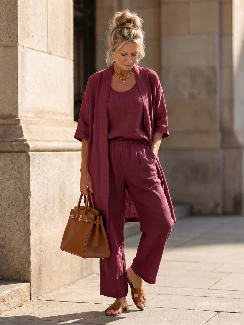 Linnea™ | Conjunto de Linho Leve