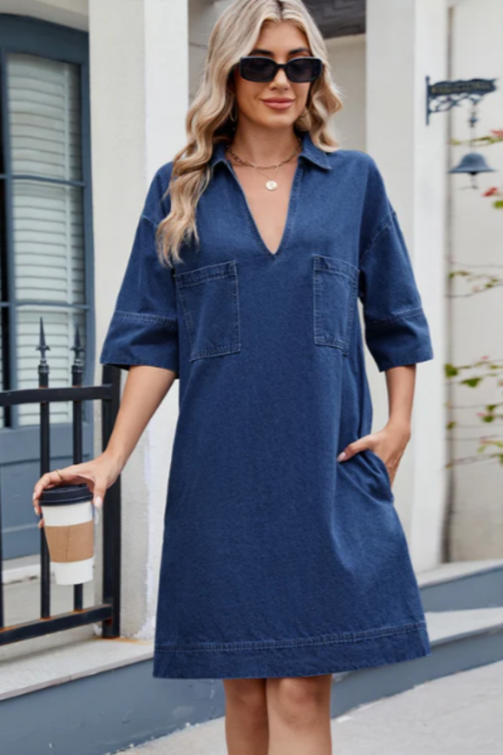 Jéssica - Vestido de Denim Casual