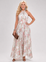 Guinevere | Vestido Midi com Estampa Floral e Saia Fluida