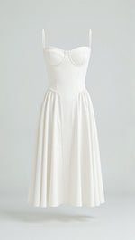 Odete - Vestido midi corpete estruturado
