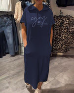 Sásquia - Vestido casual com capuz