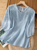 Cassiana - Blusa de Algodão e Linho