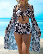 Laluna® | Conjunto de Bikini de 3 Peças com Estampa