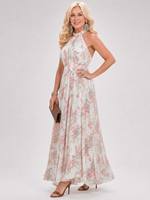 Guinevere | Vestido Midi com Estampa Floral e Saia Fluida