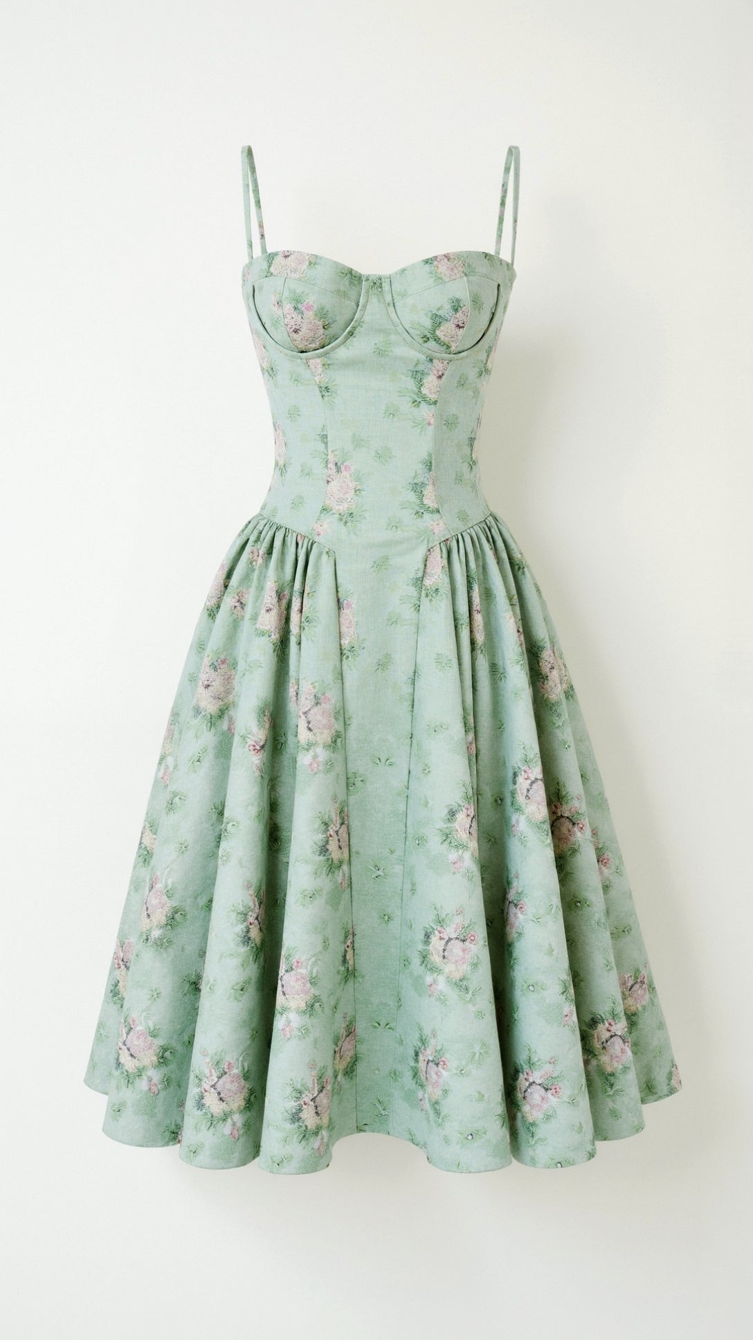 Odete - Vestido midi corpete estruturado