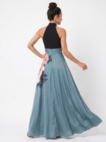 Olympas | Vestido Maxi de Saia Floral com Alças