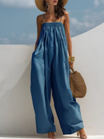 Madalena - Macacão de Denim com Pernas Largas