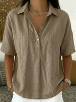 Andreia | Blusa com gola e botões