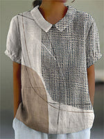 Lana - Camisa com Pontos e Linhas Abstratas