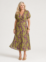 Virel | Vestido Midi Floral Relaxado