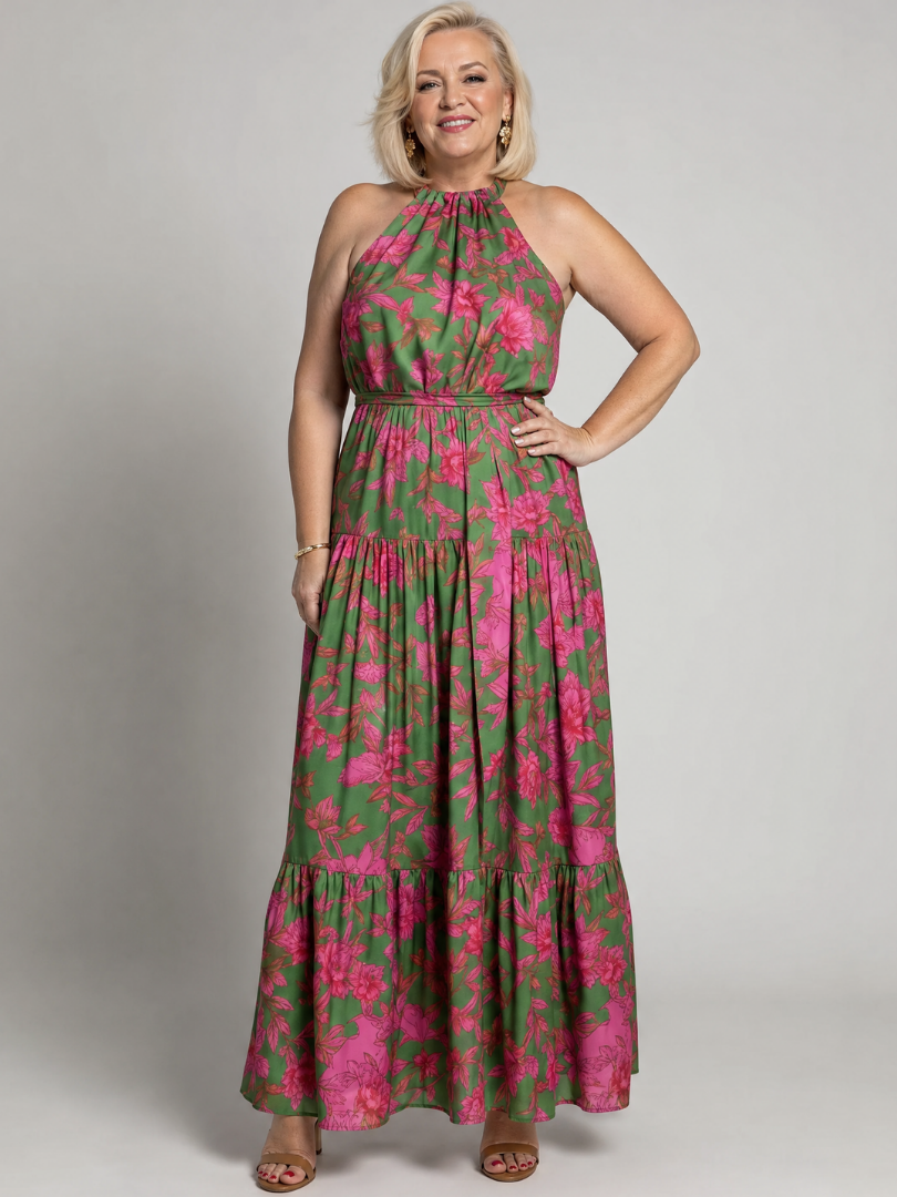 Rowen | Vestido Midi com Alças Drapadas