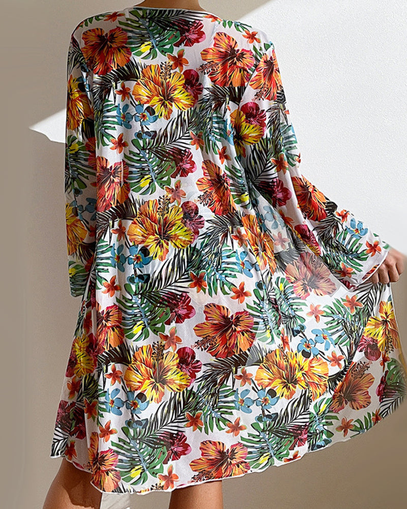 Glenda - Bikini com Saia de Flores
