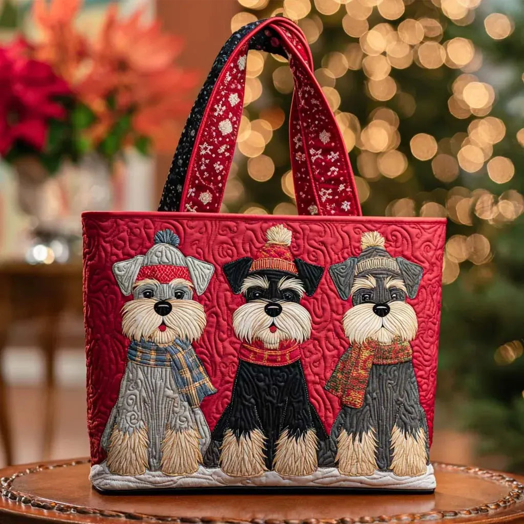 Saco Tote Schnauzer Feito à Mão