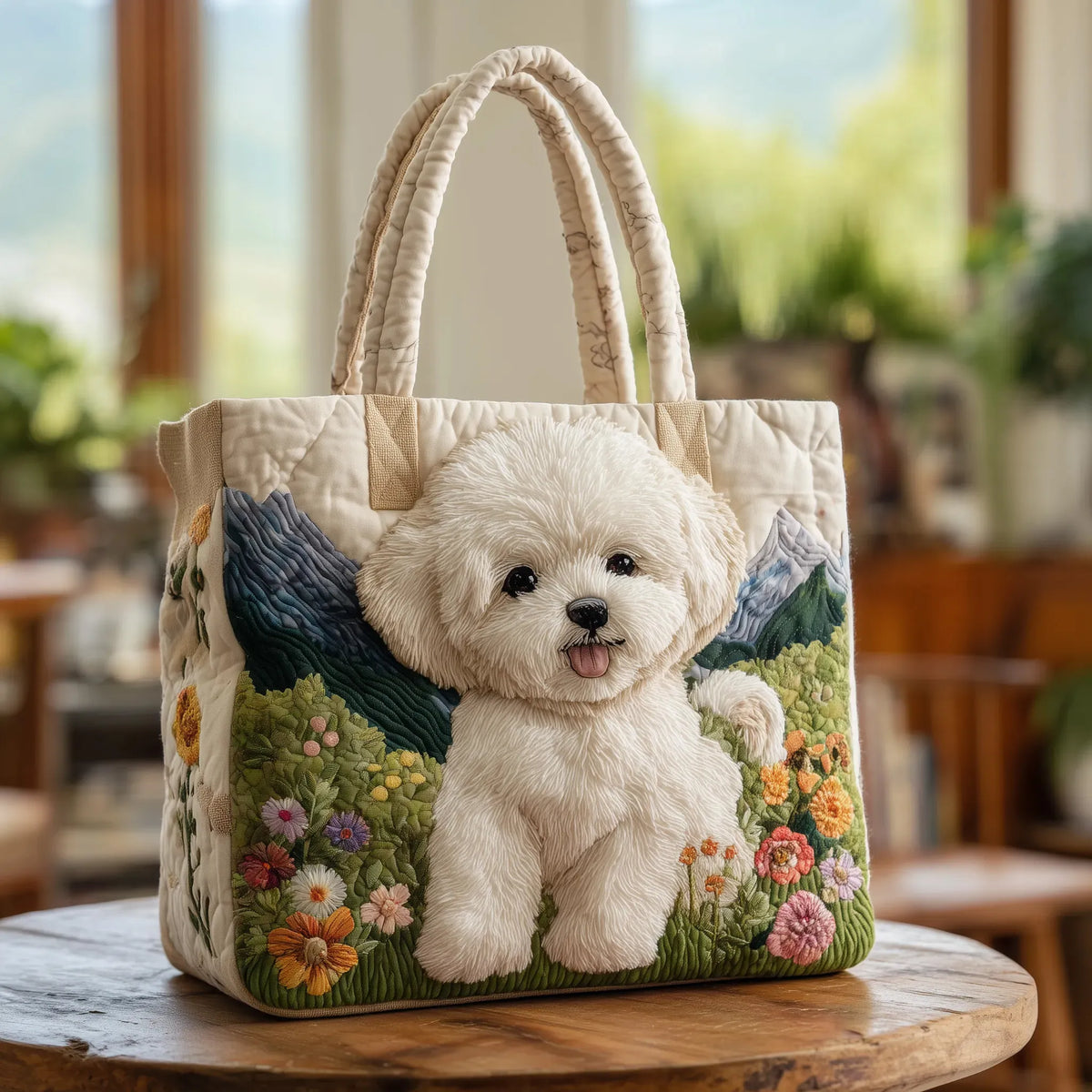 Saco Tote Almofadado para Amantes de Cães