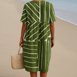 Eira - Vestido Verde com Padrão Geométrico