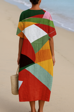 Daniela - Vestido Colorido em Patchwork