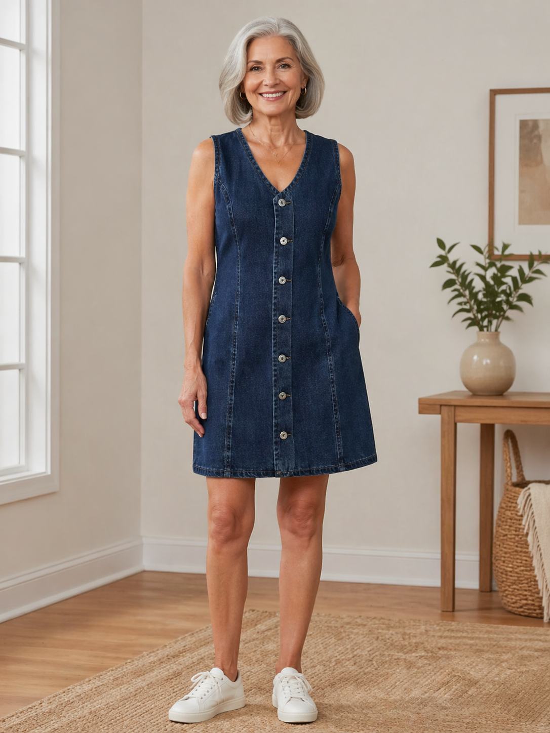 Lili - Vestido Casual em Denim