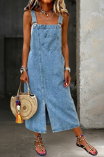 Susana - Vestido de Alças em Denim Casual