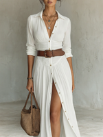 Vestido Maxi de Linho Branco