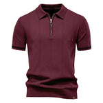 Polo de Meio Zíper - Textura Vertical