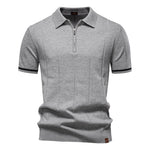 Polo de Meio Zíper - Textura Vertical