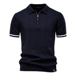 Polo de Meio Zíper - Textura Vertical