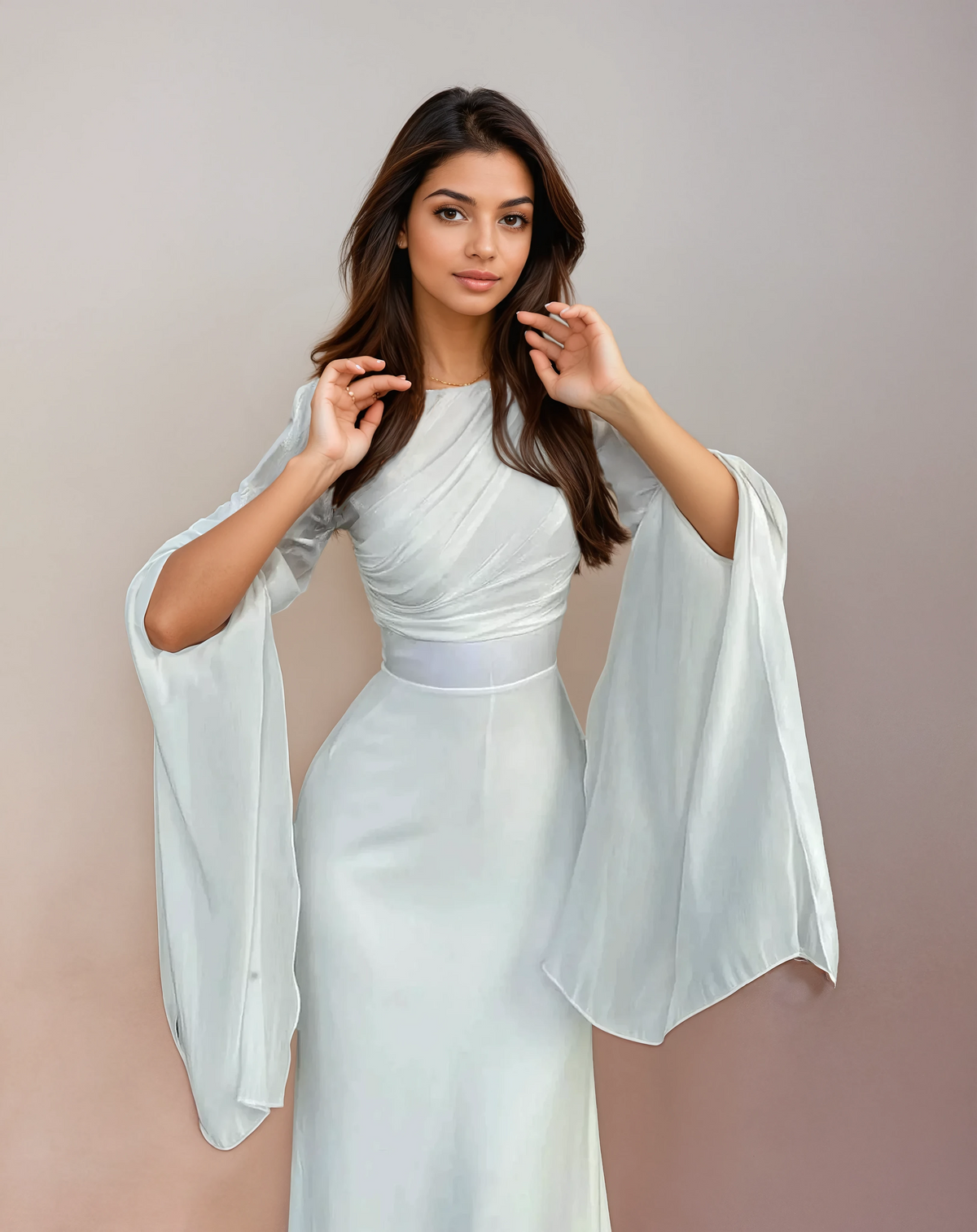 Isabela - Vestido Longo de Cetim