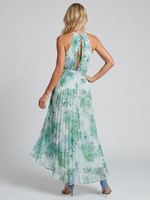 Portia | Vestido Midi Floral com Pregas e Alças