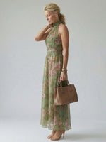 Mirelle | Vestido Midi com Alças e Pregas