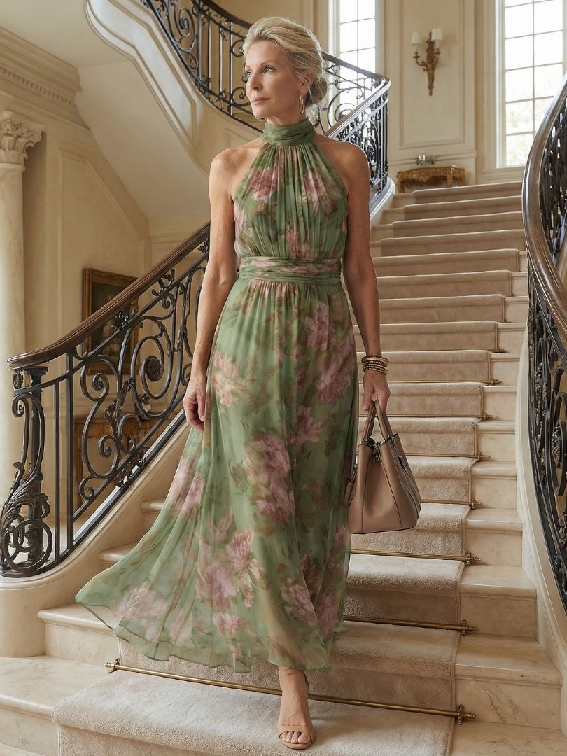 Mirelle | Vestido Midi com Alças e Pregas
