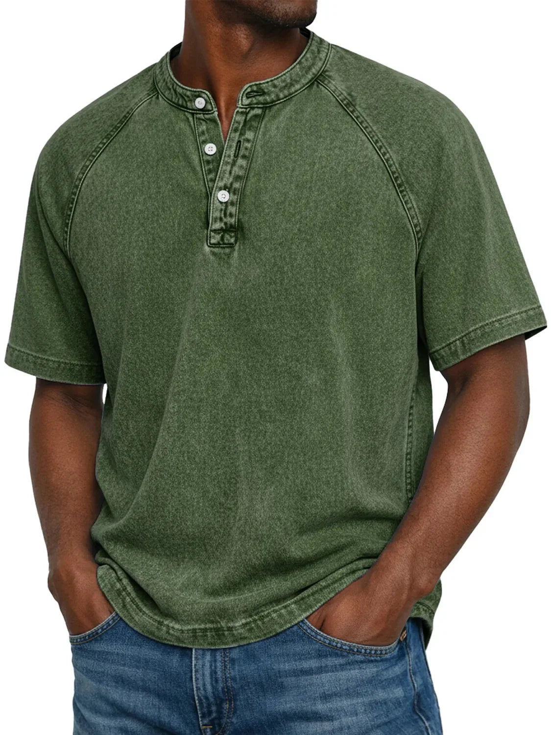 Pedro - T-Shirt Vintage com Botões