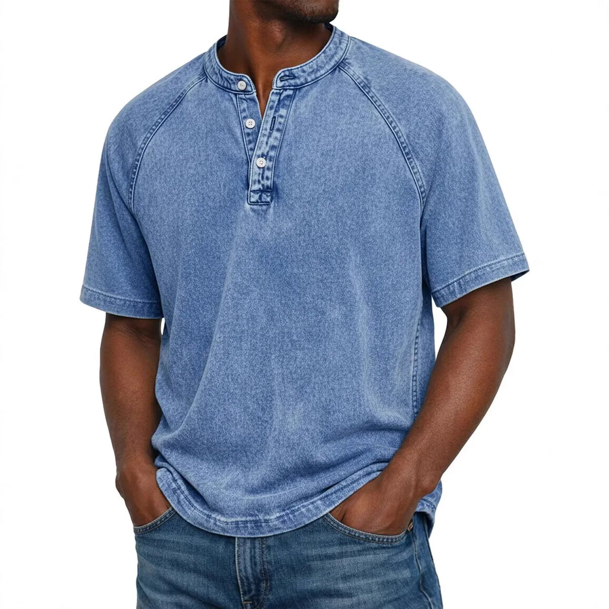 Pedro - T-Shirt Vintage com Botões
