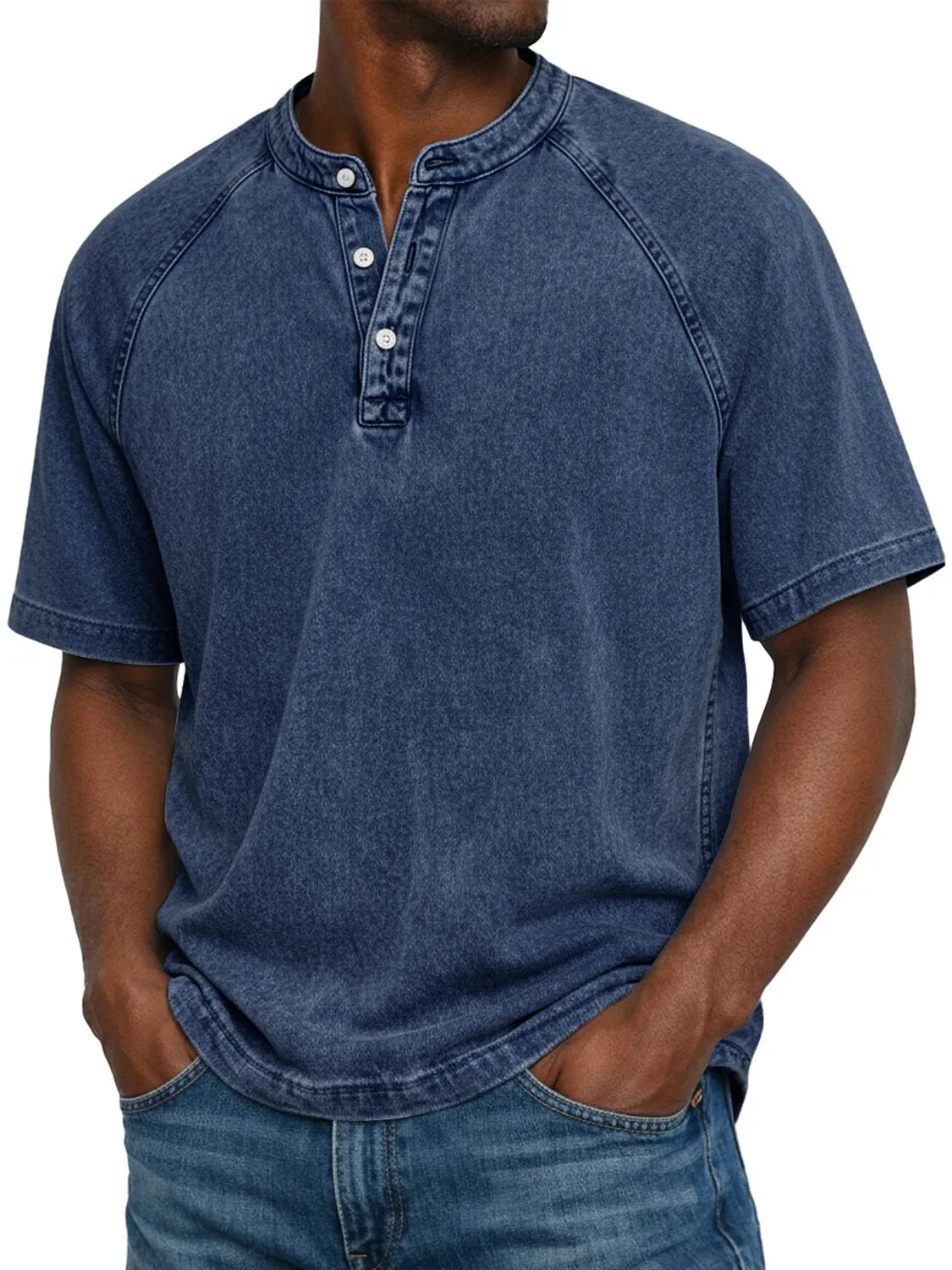 Pedro - T-Shirt Vintage com Botões
