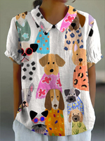 Tina - Camisa com Estampa de Cães