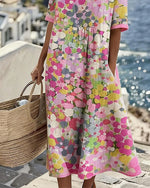 Fatima- Vestido Midi Estampado