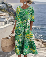 Fatima- Vestido Midi Estampado