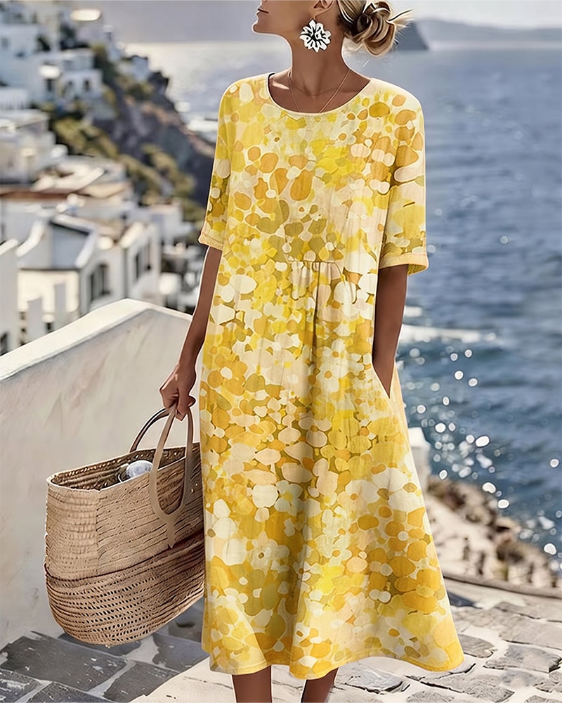 Fatima- Vestido Midi Estampado