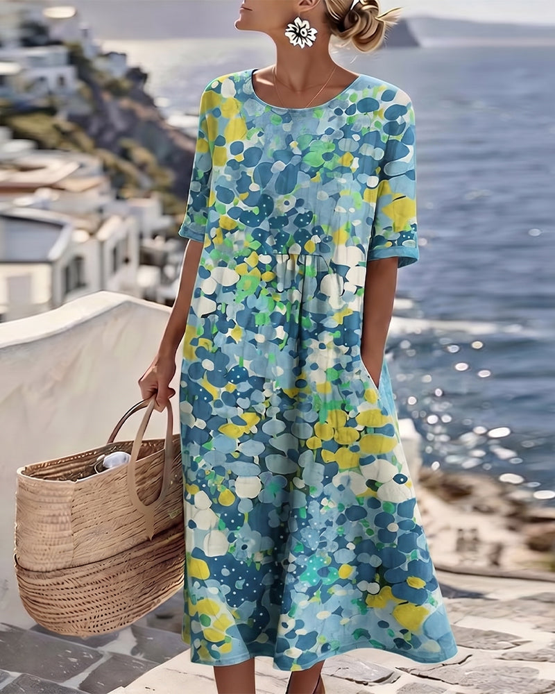 Fatima- Vestido Midi Estampado