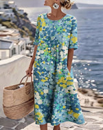 Fatima- Vestido Midi Estampado
