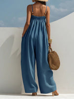 Madalena - Macacão de Denim com Pernas Largas