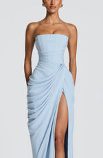 Adriana - Vestido Longo Drapeado com Fenda