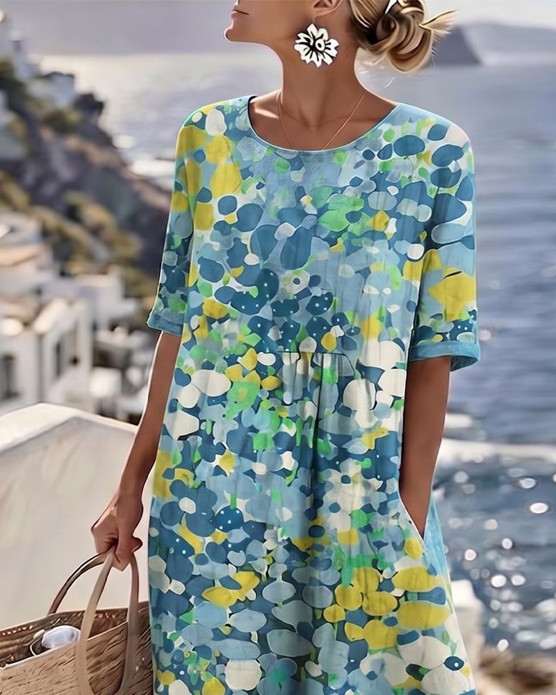 Fatima- Vestido Midi Estampado