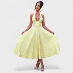 Halina - Vestido midi com espartilho