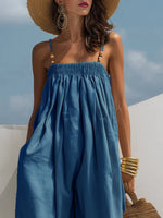 Madalena - Macacão de Denim com Pernas Largas