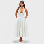 Efi - Vestido midi texturado