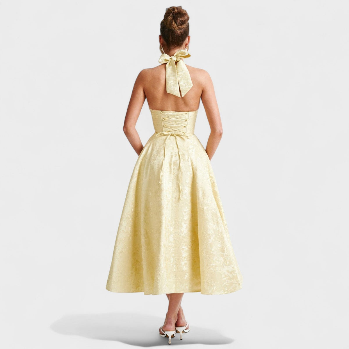 Efi - Vestido midi texturado