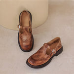 Vela - Sapatos Mary Janes Premium em Couro