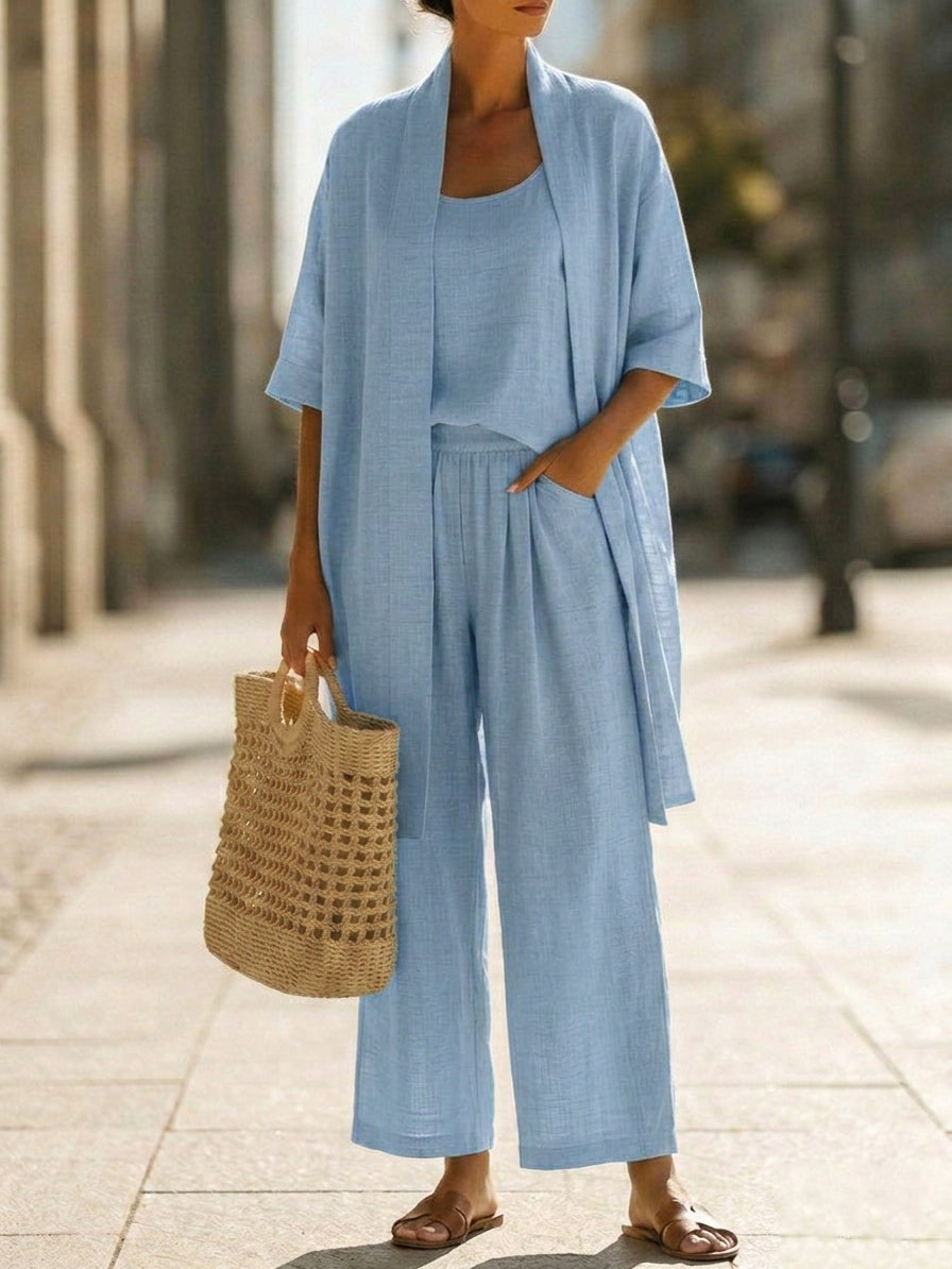 Linnea™ | Conjunto de Linho Leve